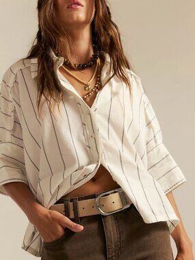 We The Free Seaside Cotton Stripe Shirt